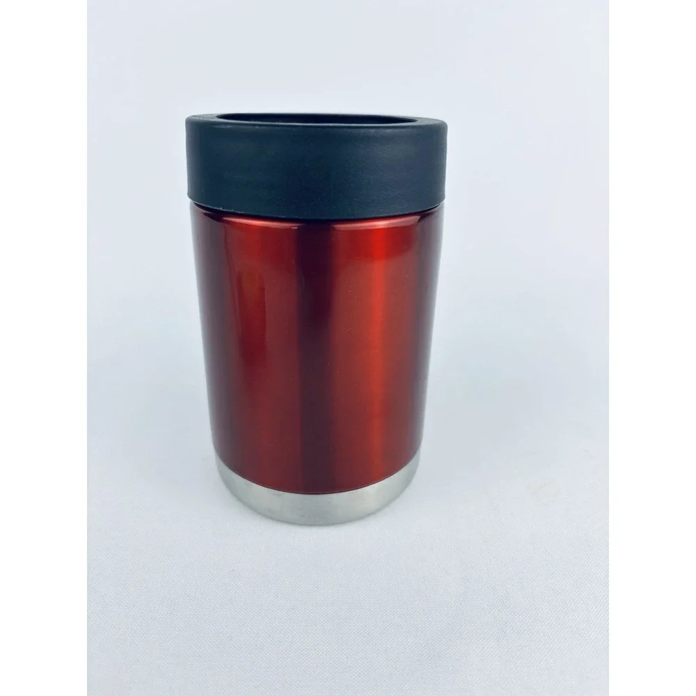 Fireball Red‎ Metal Can Chrome Koozie - Thermo-Insulated - Tumbler Bar